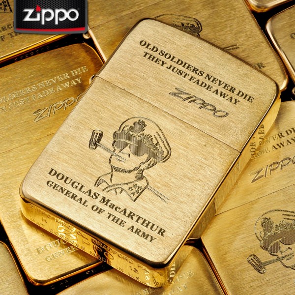 原装正品zippo 纯铜1941b复刻 麦克阿瑟将军